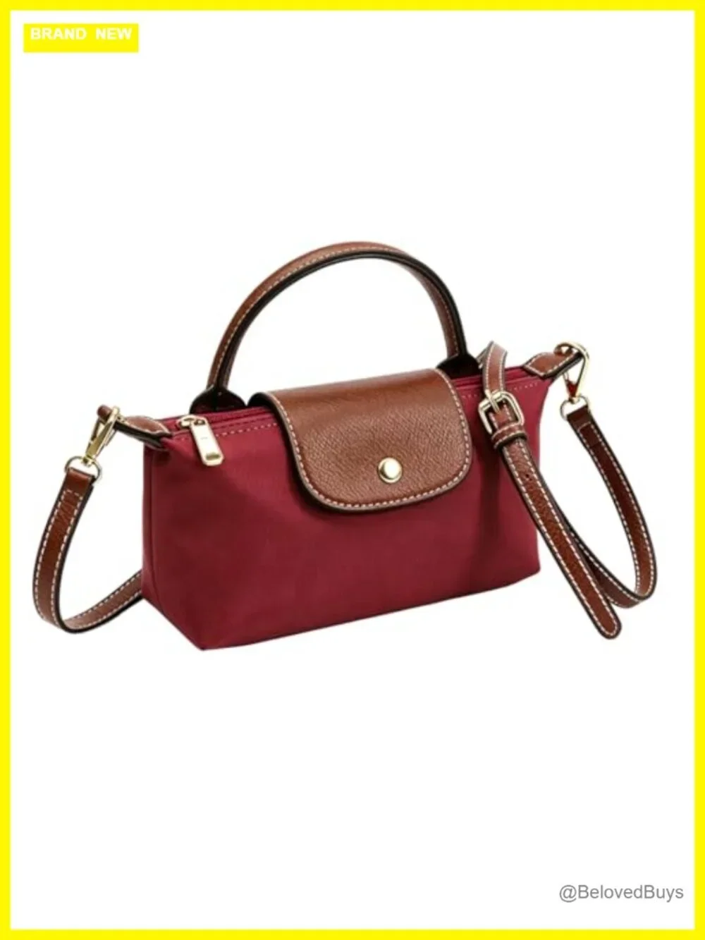 Mini Crossbody Bag with Adjustable Strap, Nylon Small Handbag for Women